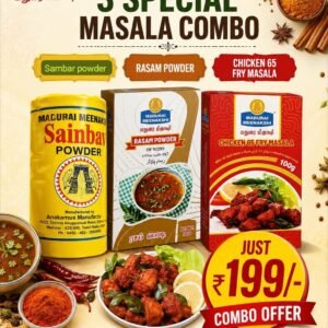 Madurai Meenakshi Premium Masala Combo Pack | Authentic South Indian Masalas | Best Value Combo | Just ₹199
